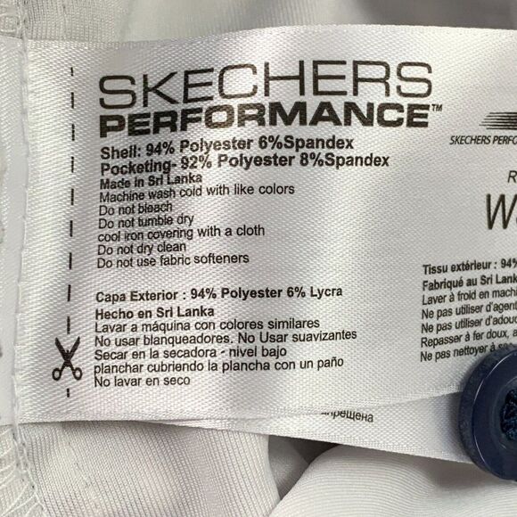 Skechers GoGolf sz 4 Bermuda Shorts Athletic Casual Inseam 9.5" Plaid Blue White - Picture 7 of 8